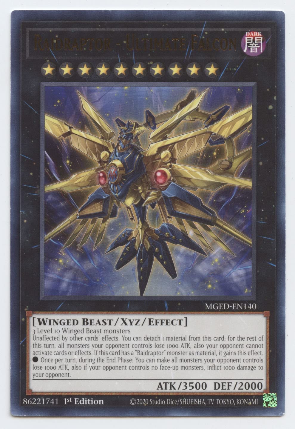 Raidraptor - Ultimate Falcon - MGED-EN140 - Rare - 1st Edition